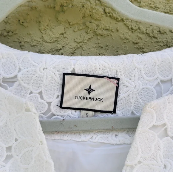 Tuckernuck White V-neck Eyelet Lace Jamie Dress - Picture 3 of 8